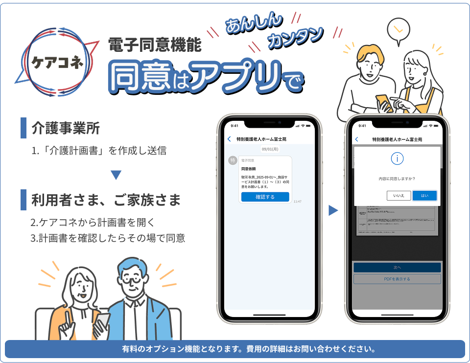 同意はアプリで