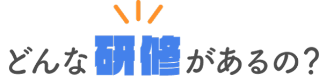 どんな研修があるの？